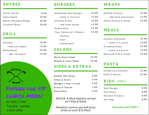 Woods And Irons Restaurant @ The Moranbah Golf Club - Port Augusta Accommodation 4