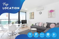 South Yarra City View Apartment with Car Park Amazon Alexa Spotify Netflix and WiFi