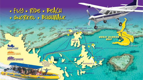 Scenic Flight - Great Barrier Reef, Heart Reef, Whitehaven Beach & Hill Inlet! - Port Augusta Accommodation 0